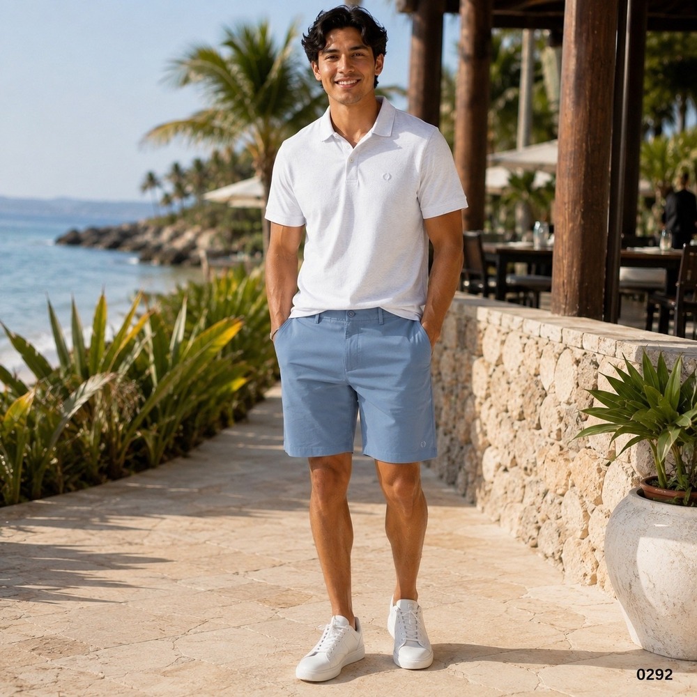 Hang Ten Mens Blue Micro Check Performance Golf Shorts Size 36 0292